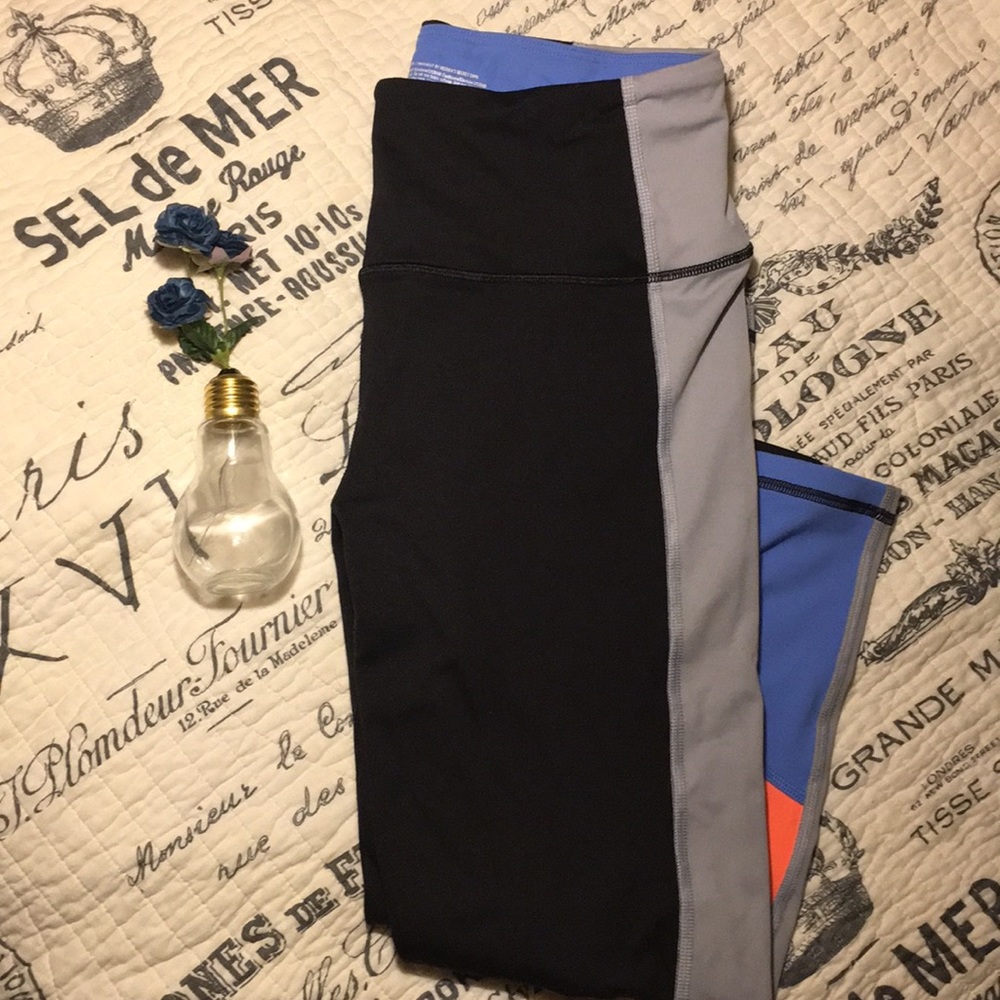 Gently used Victoria's Secret colorblock leggings